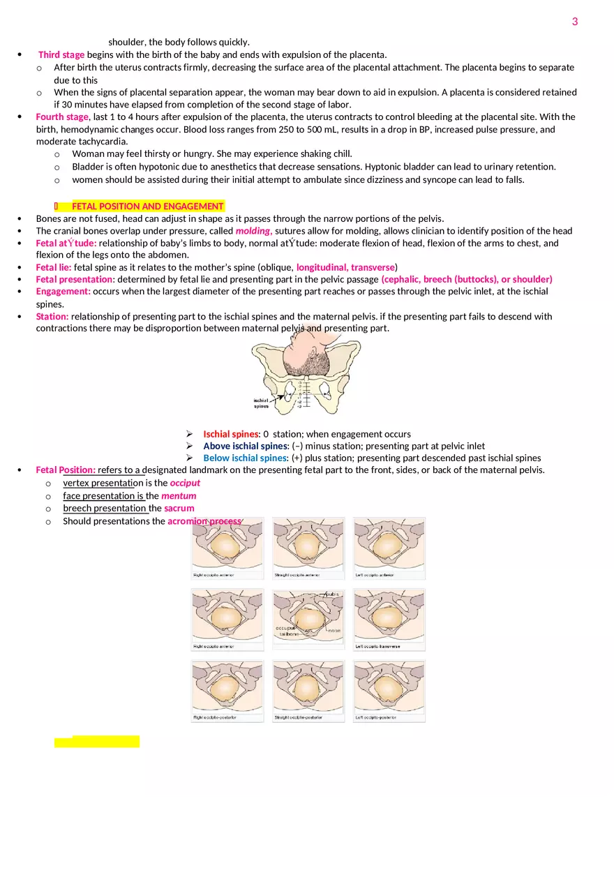 23 Questions Antepartum and Intrapartum - Page 3