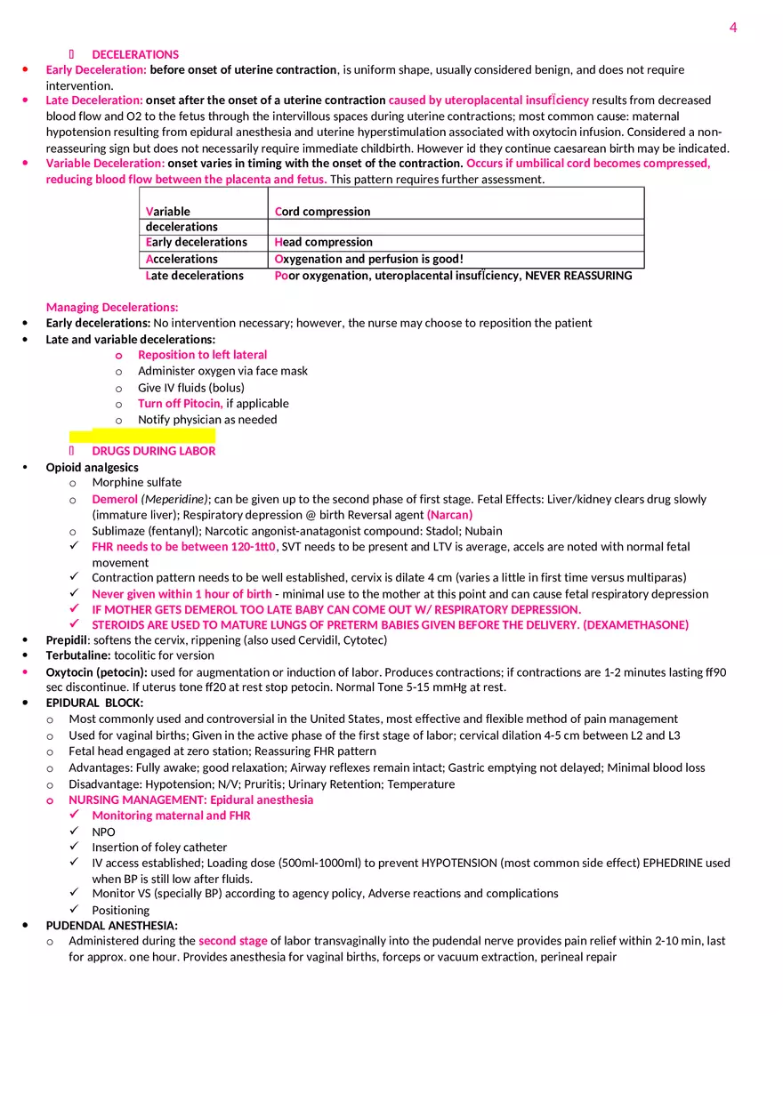 23 Questions Antepartum and Intrapartum - Page 4