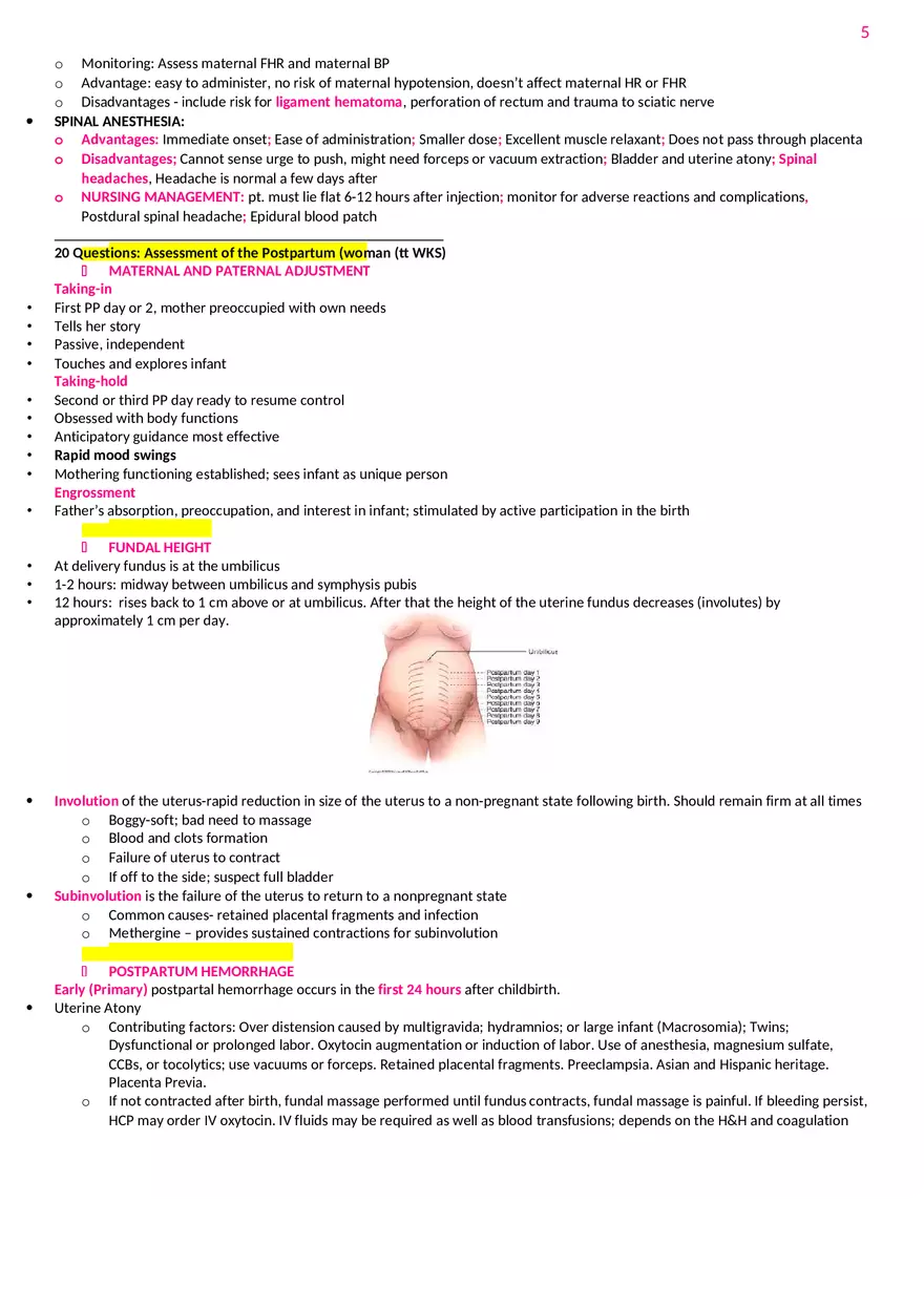 23 Questions Antepartum and Intrapartum - Page 5
