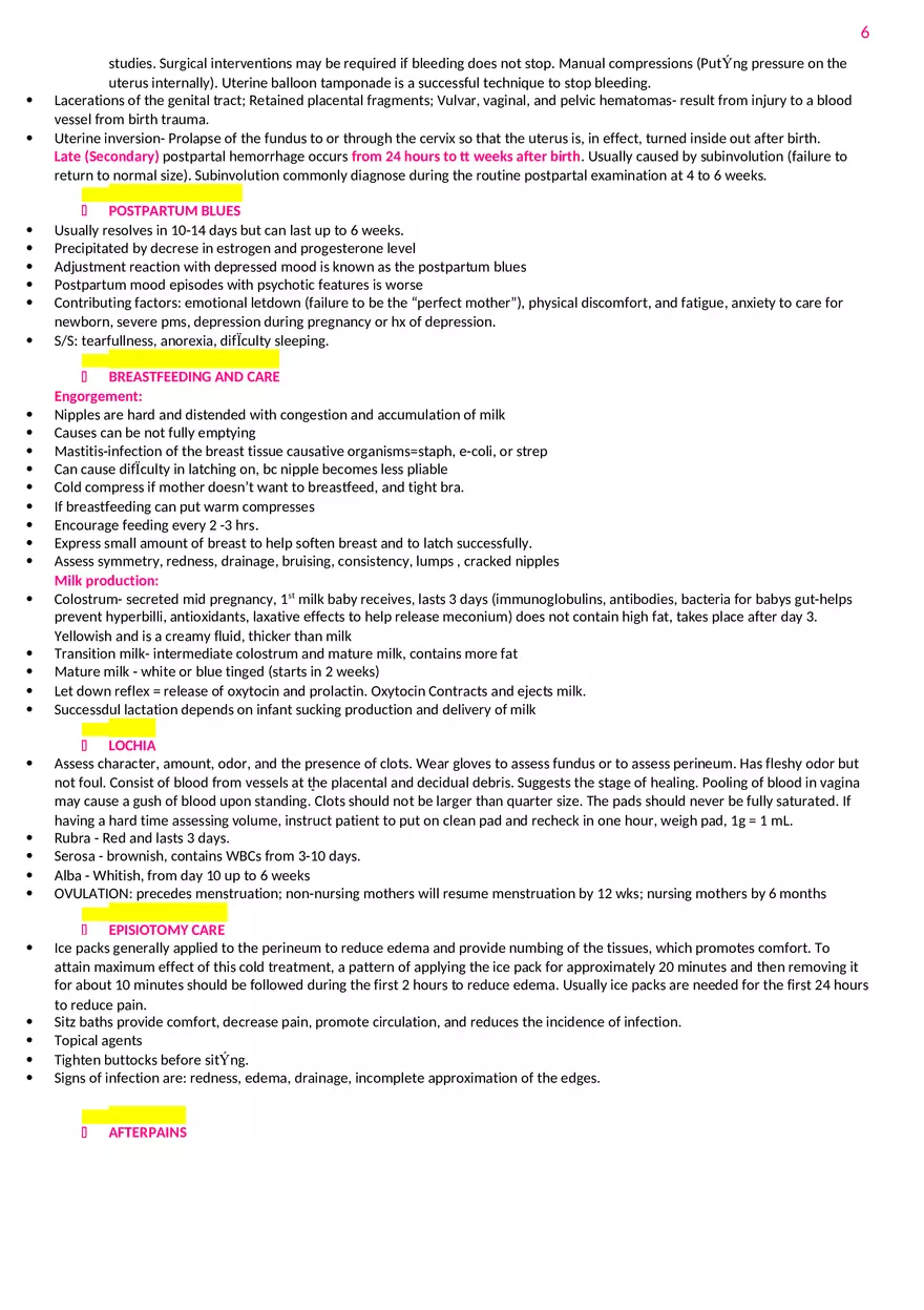 23 Questions Antepartum and Intrapartum - Page 6