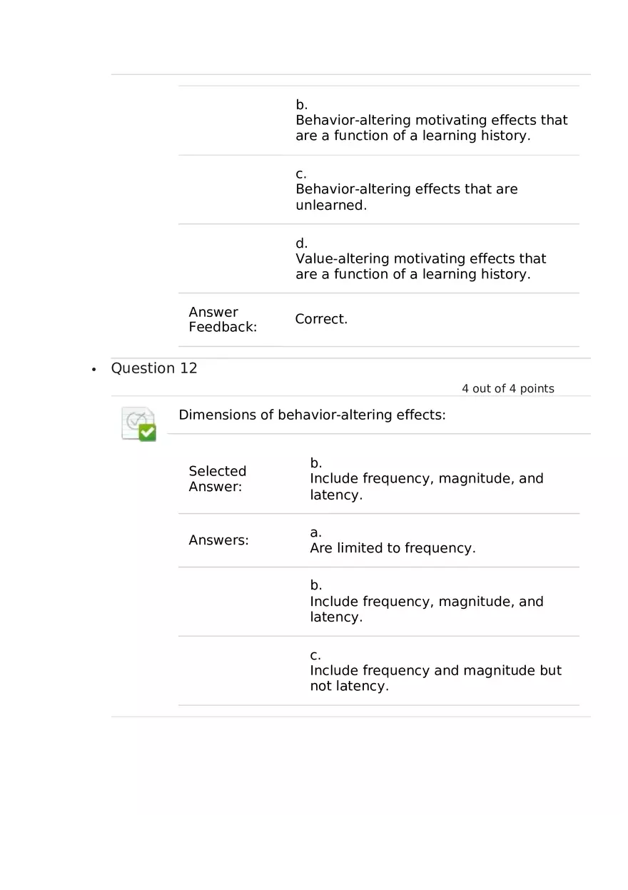 Advanced Concepts in Applied Behavior Analysis 1-13 Answers - Page 9