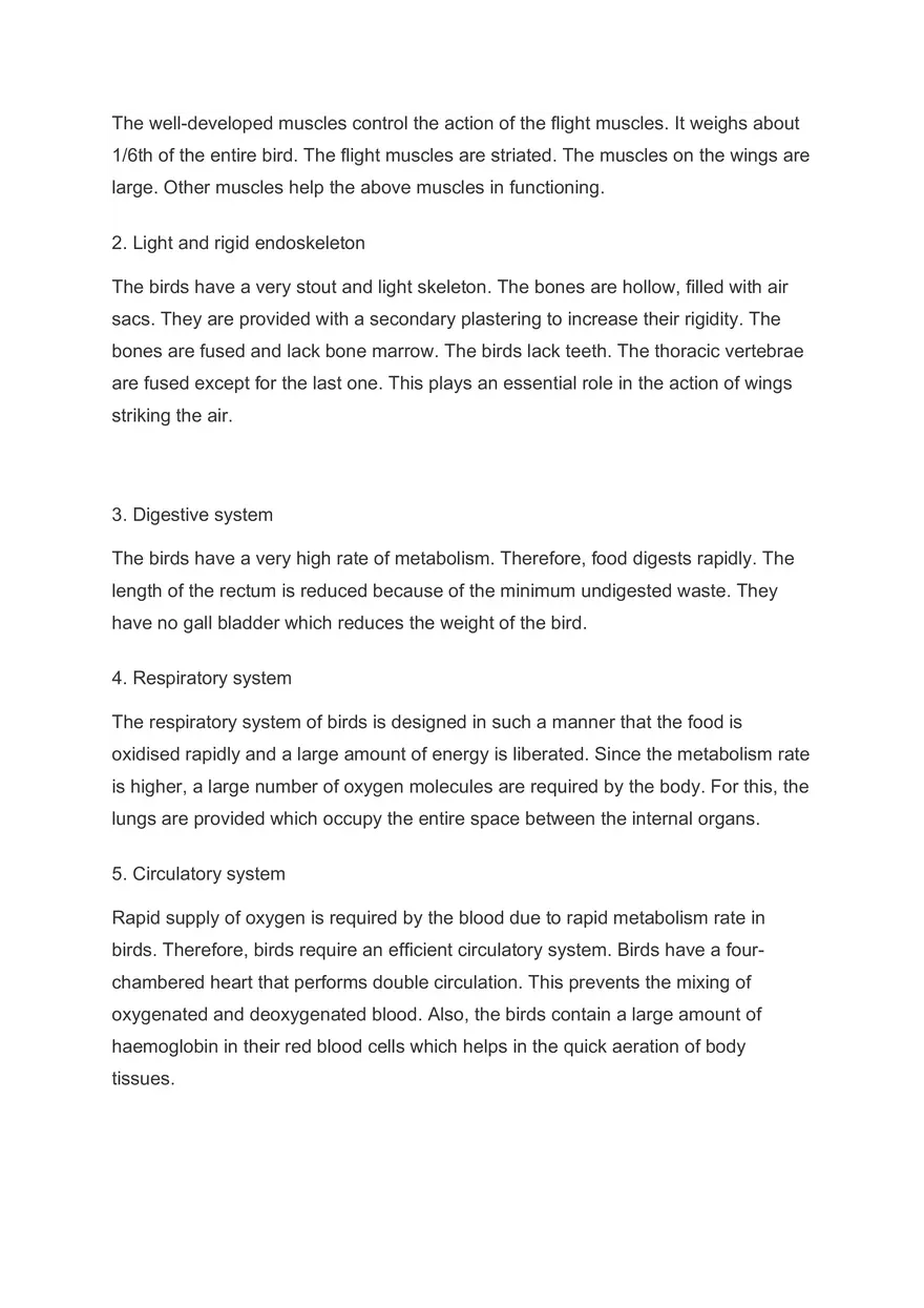 Flight Adaptations in Birds - Page 3