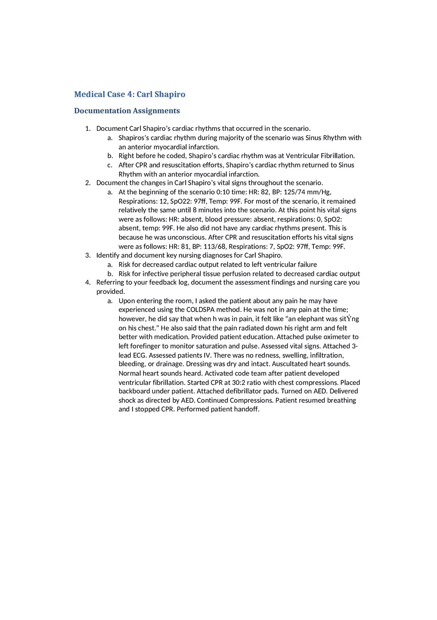 Carl Shapiro Documentation Assignment - Page 1
