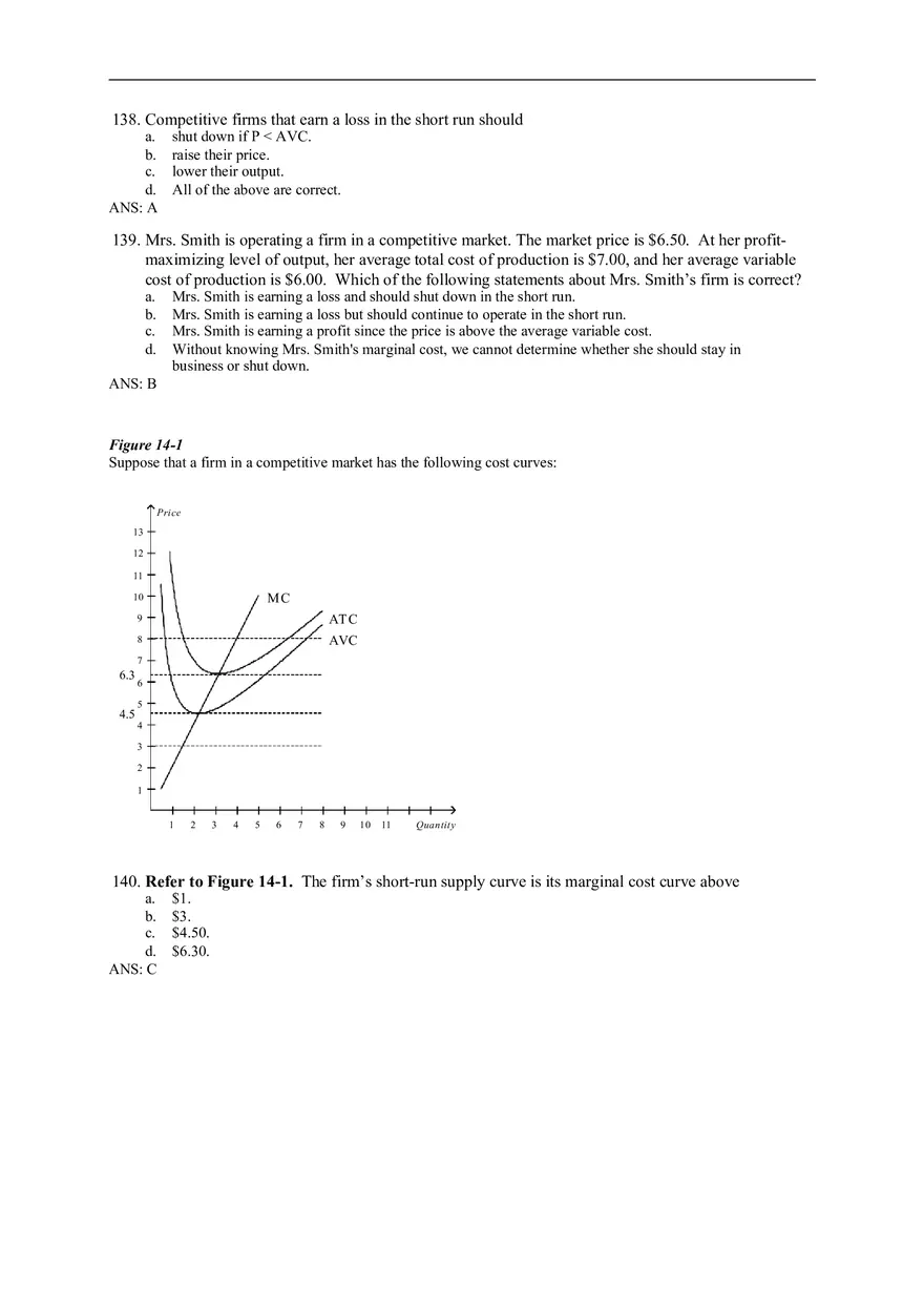 Chapter 14 Firms in Competitive Markets Answer Key Part 5 - Page 7