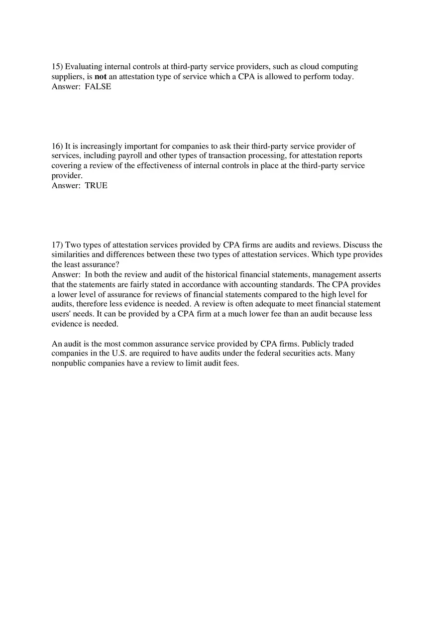 The Demand for Audit and Other Assurance Services Part 2 - Page 1