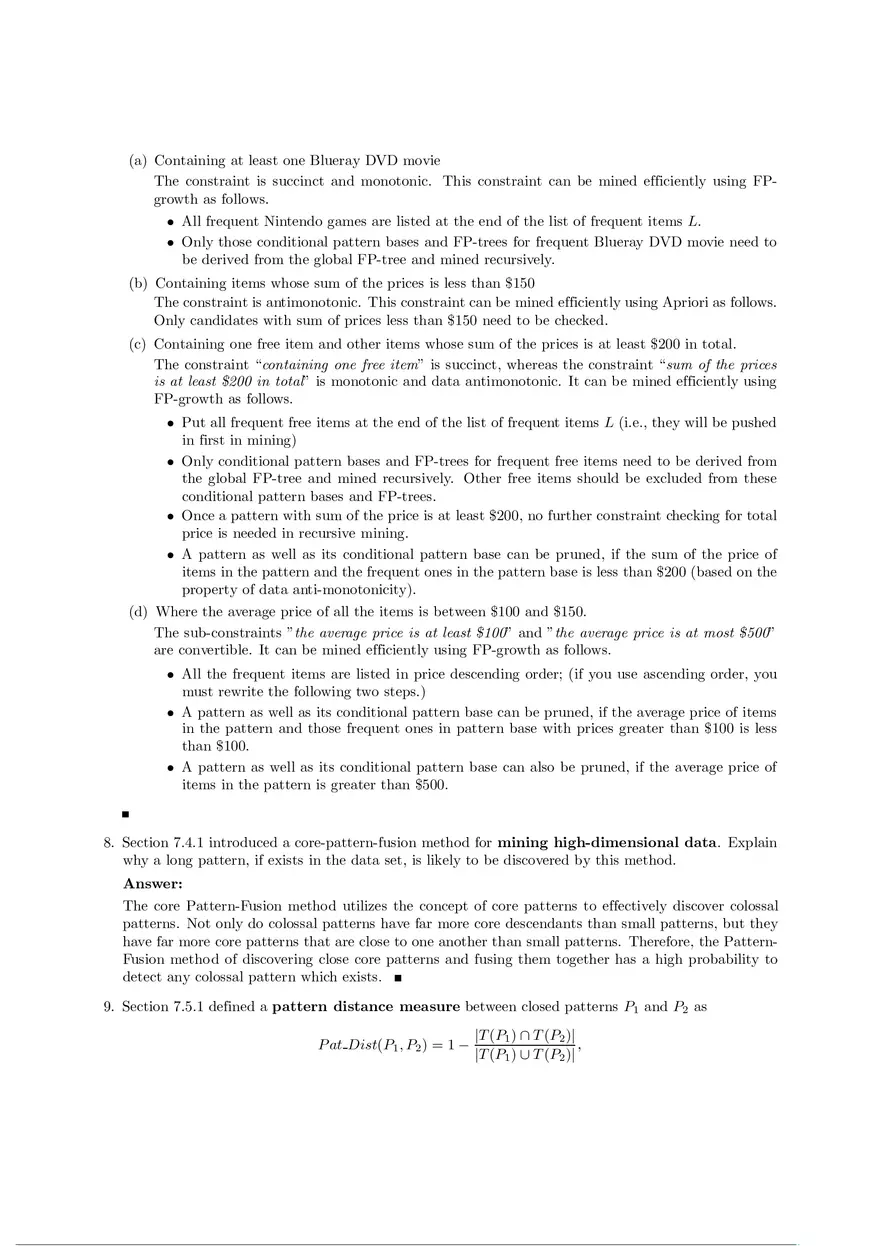 Solution Manual for Data Mining Chapter 7 - Page 9