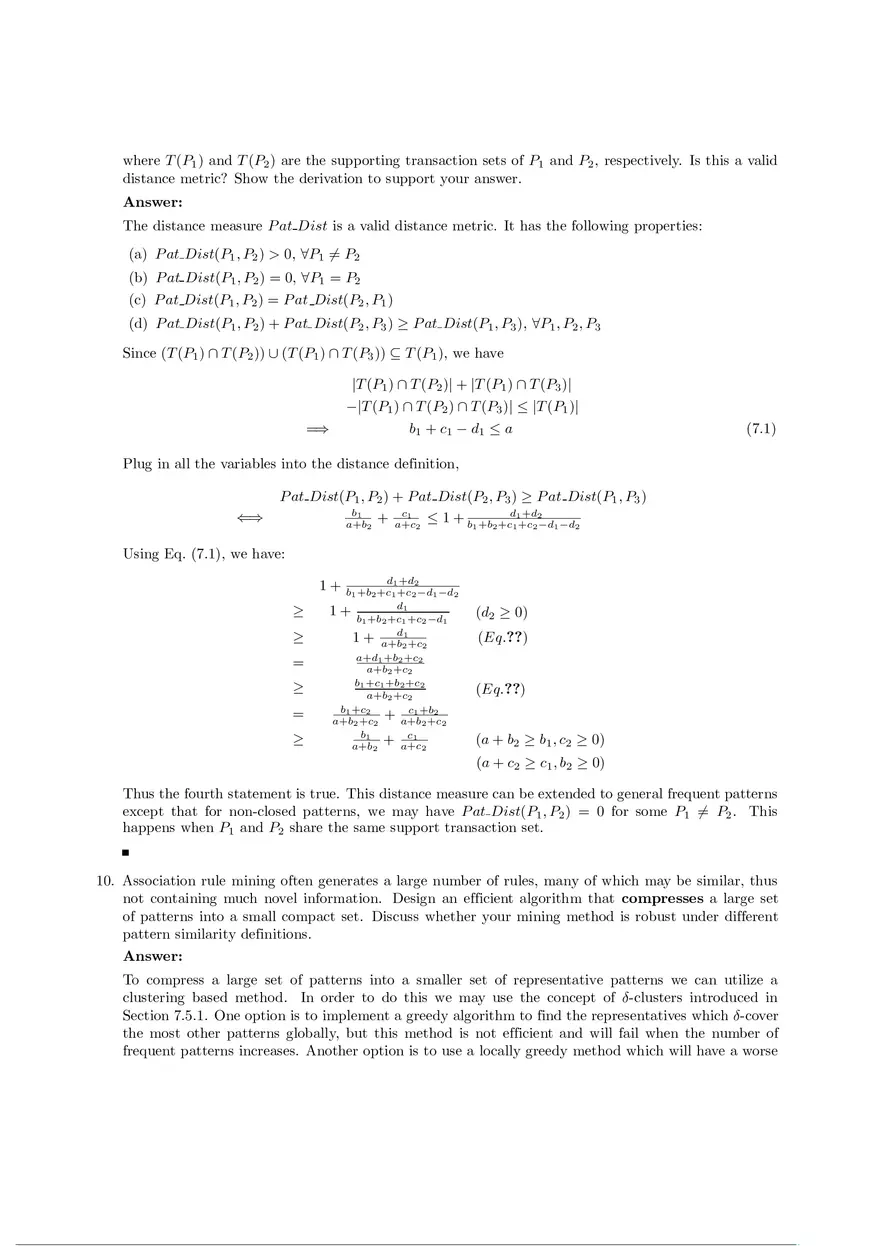 Solution Manual for Data Mining Chapter 7 - Page 10