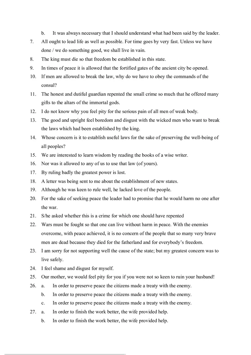 Answer Key for Latin. An Intensive Course Part 9 - Page 7