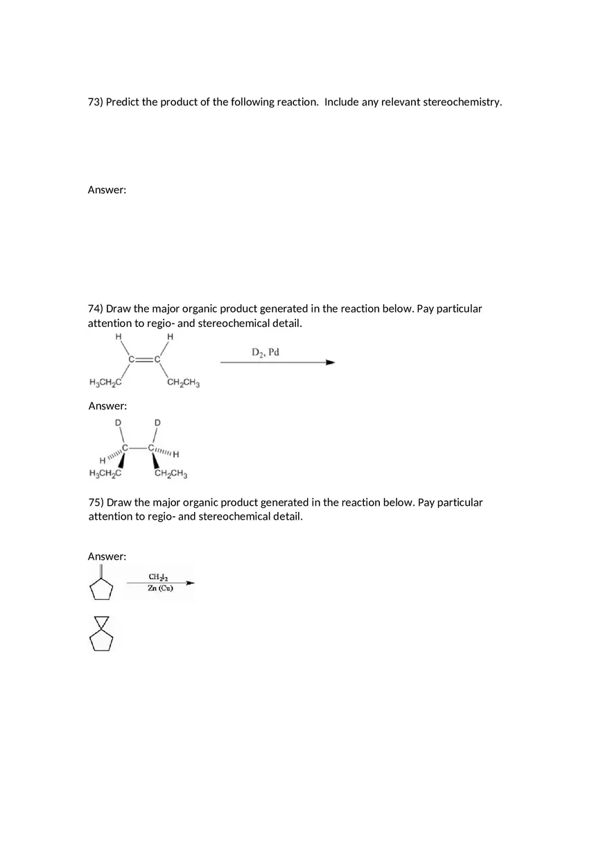 Reactions of Alkenes Part 4 - Page 1