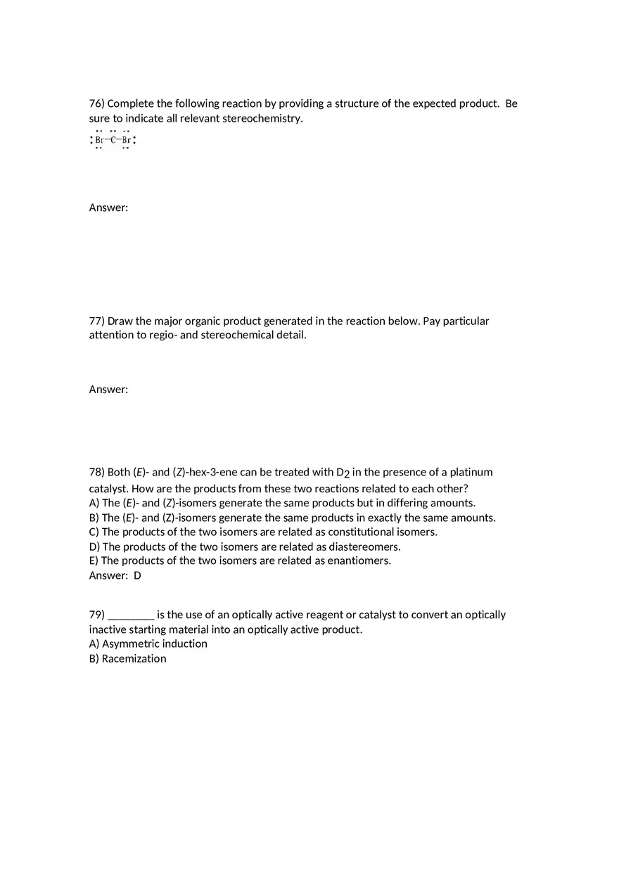 Reactions of Alkenes Part 4 - Page 2
