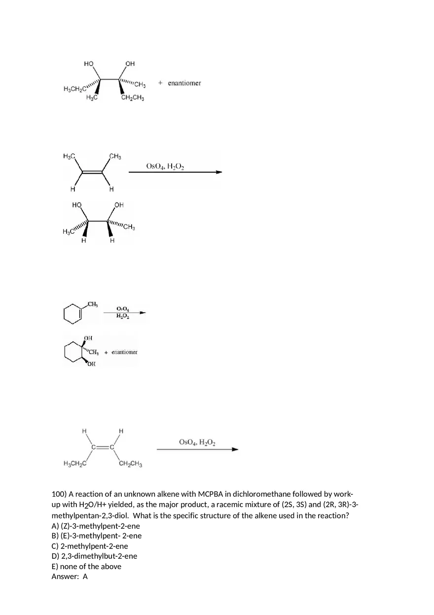 Reactions of Alkenes Part 4 - Page 3