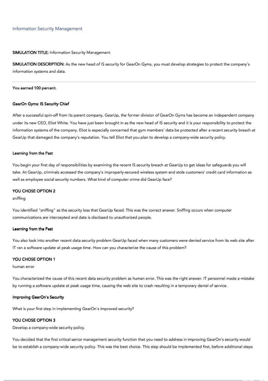 Marketing Information Management Stimulation Chapter 12 - Page 1
