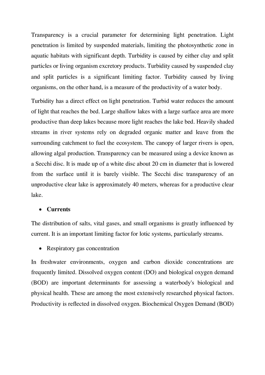 Freshwater Ecosystem, Types, and Limiting Factors - Page 4