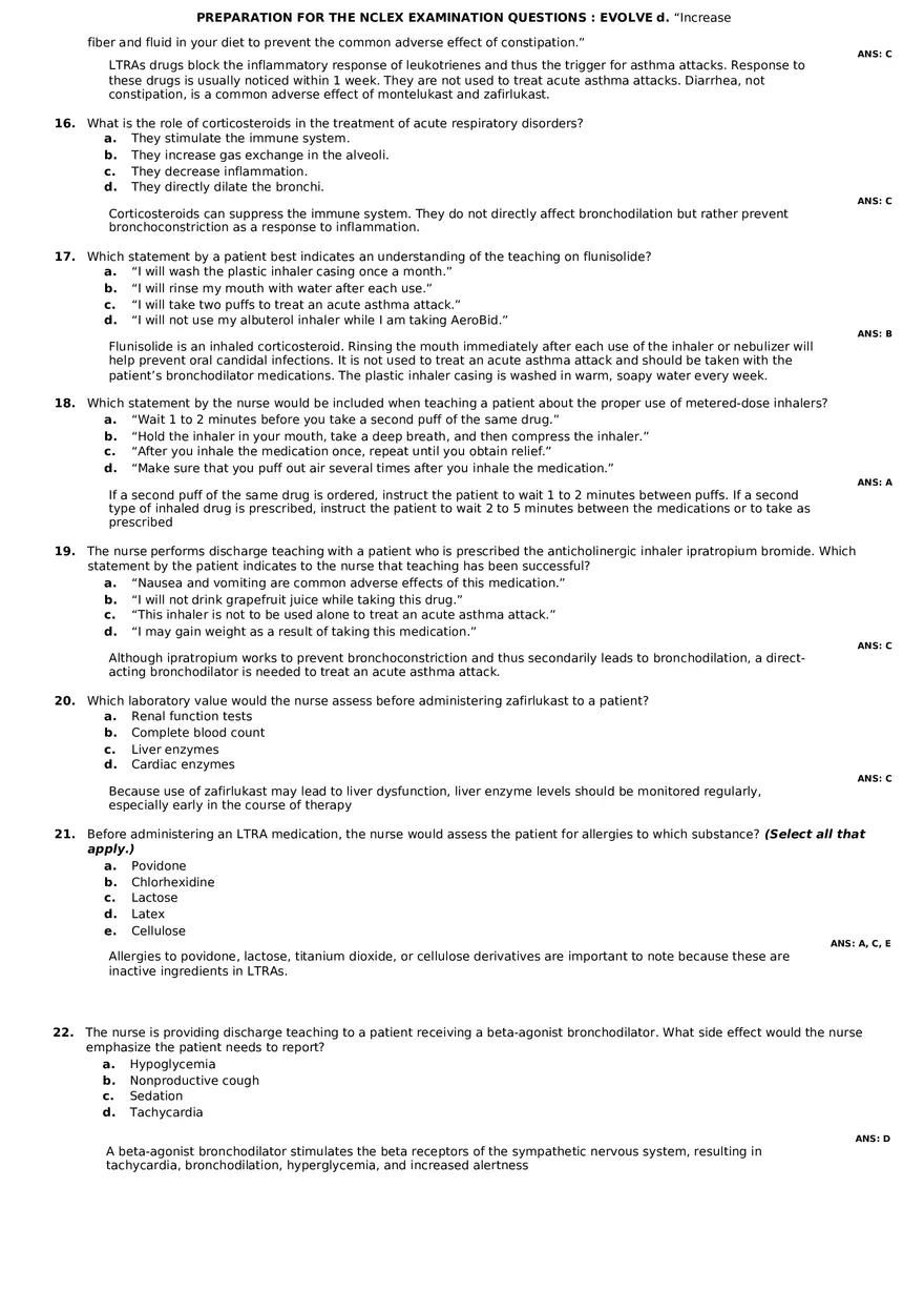 Pharmacology Practice Quiz for the Examination Chapter 37 - Page 3