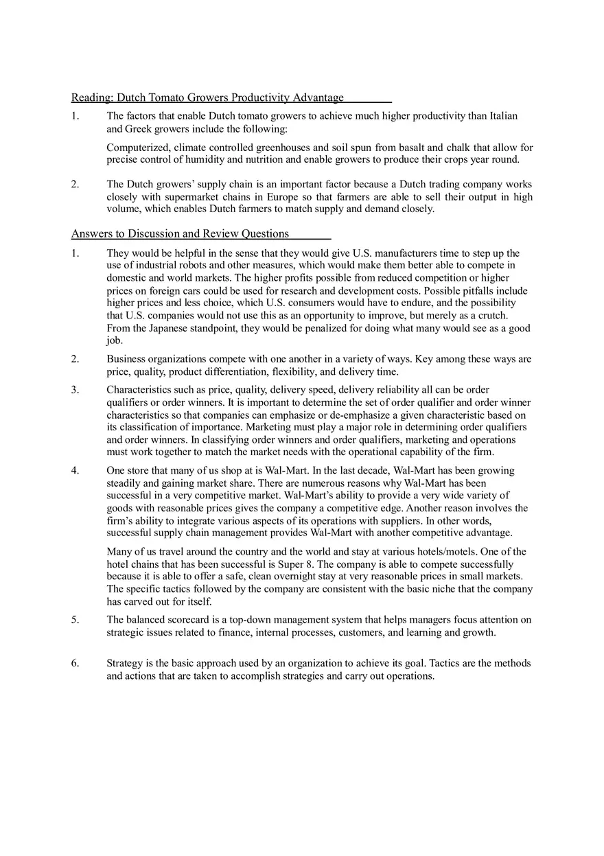 Operations Management - Solutions Manual - Page 8