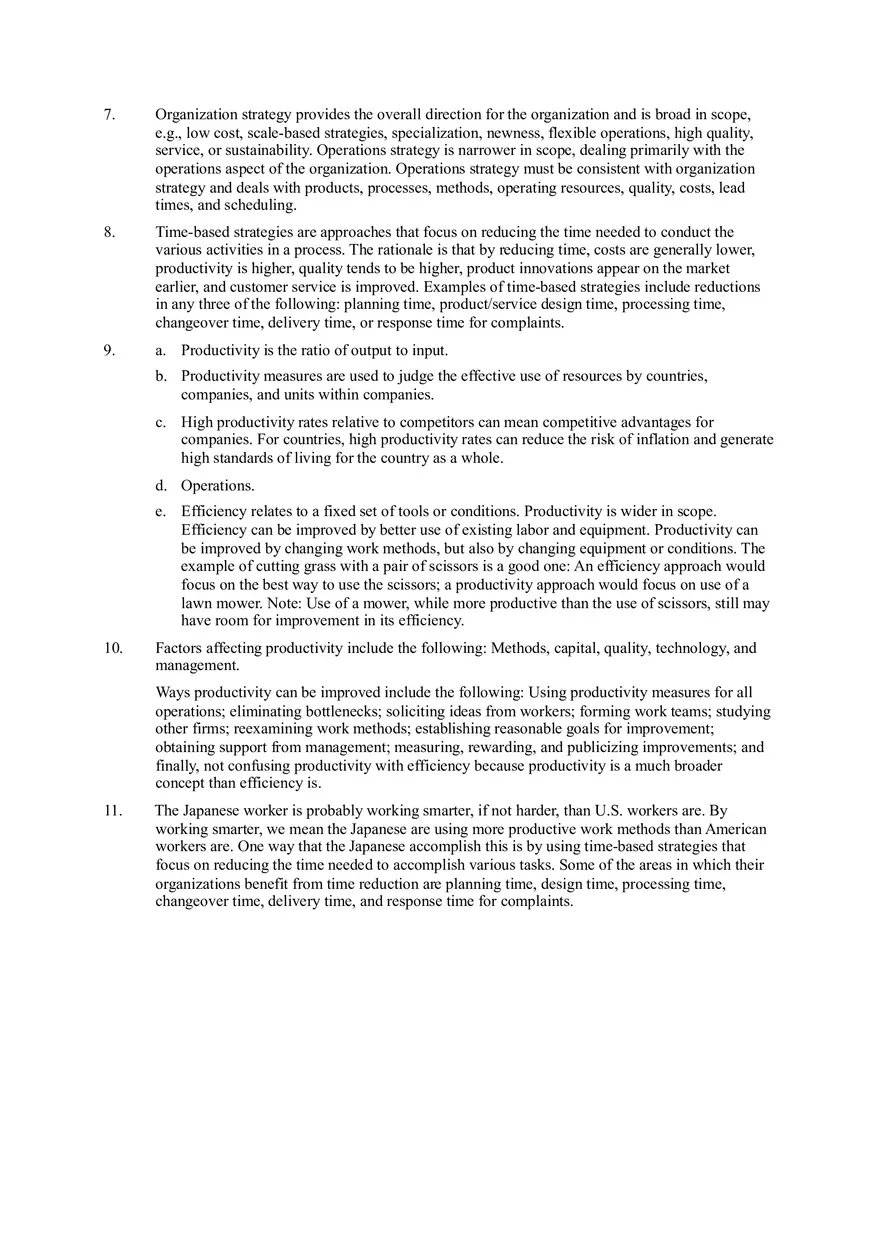 Operations Management - Solutions Manual - Page 9