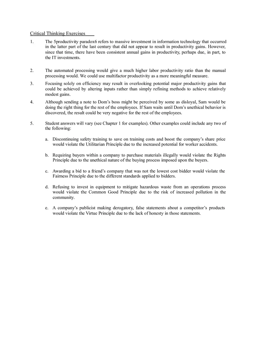 Operations Management - Solutions Manual - Page 11