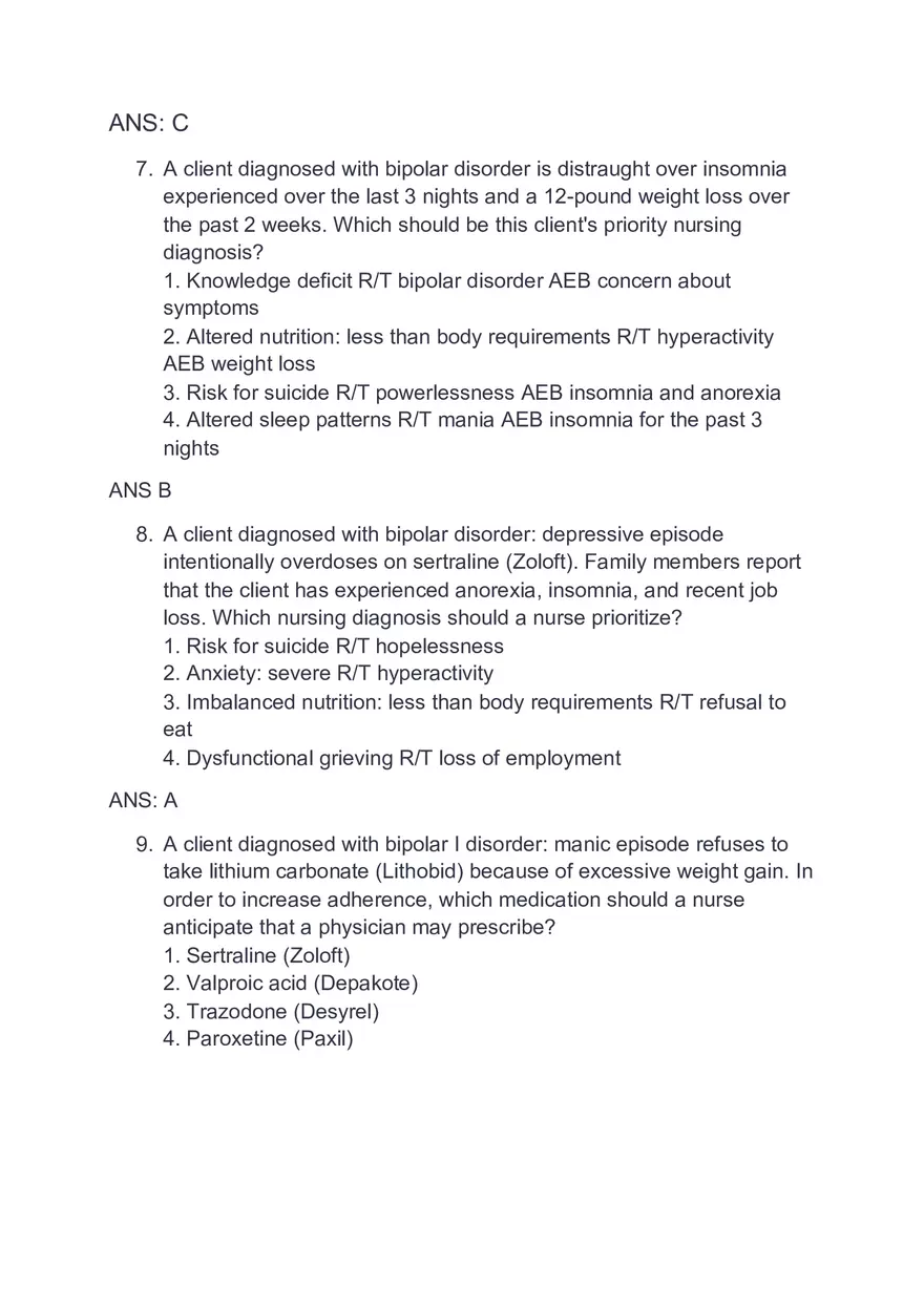 A Highly Agitated Client Answer Key - Page 3