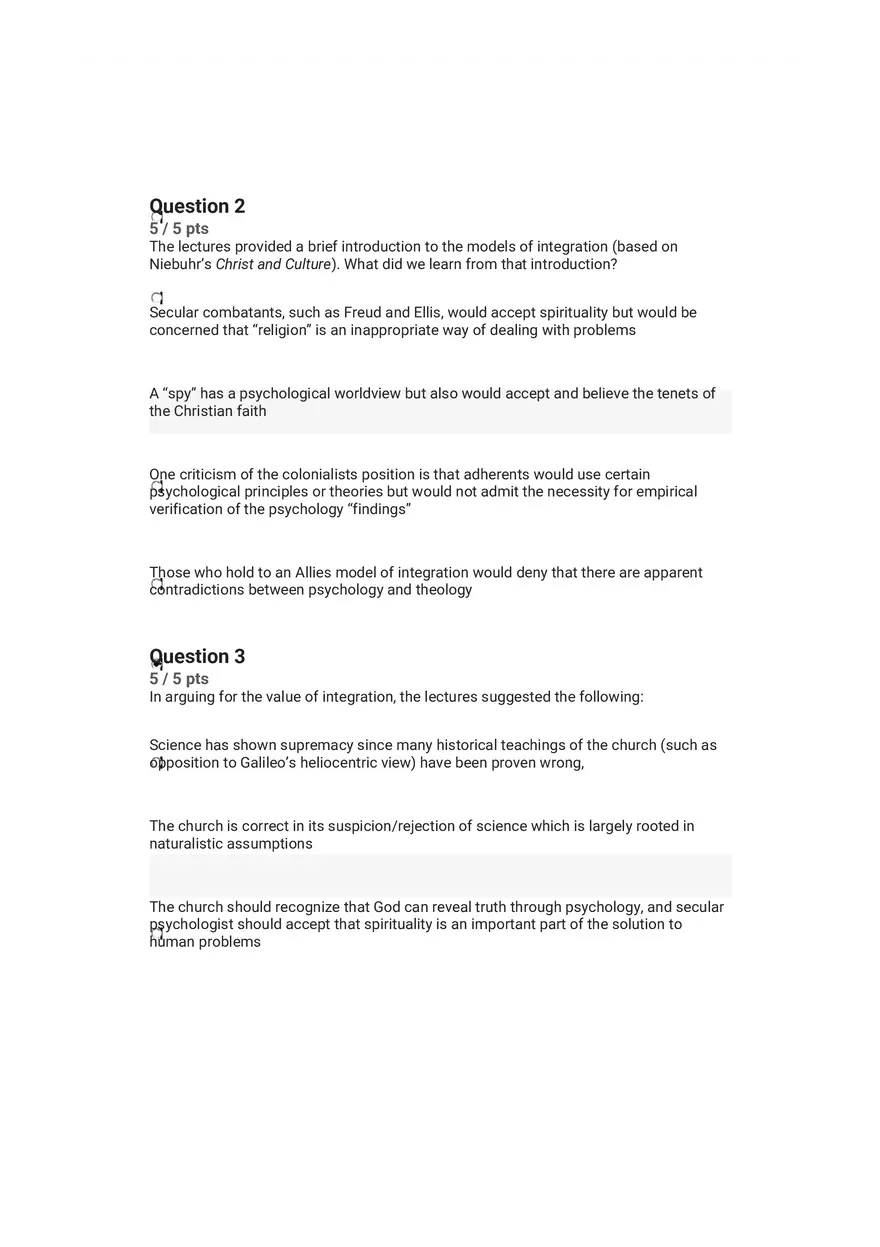 Quiz Worldview and Philosophical Underpinnings in Integrative Counseling Part 2 - Page 9