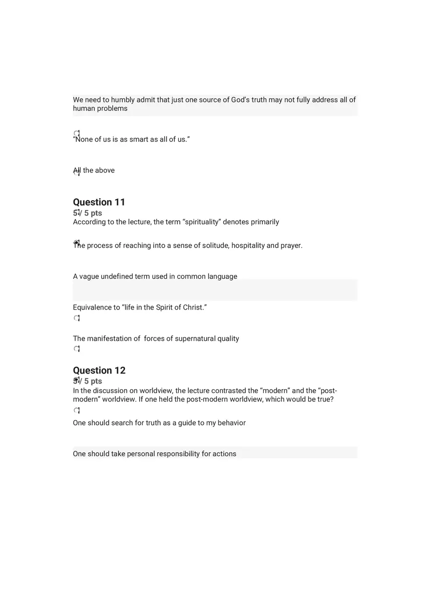 Quiz Worldview and Philosophical Underpinnings in Integrative Counseling Part 2 - Page 4