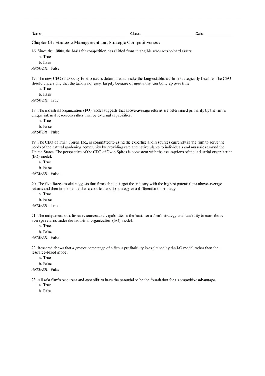 Chapter 01 Strategic Management and Strategic Competitiveness - Page 13