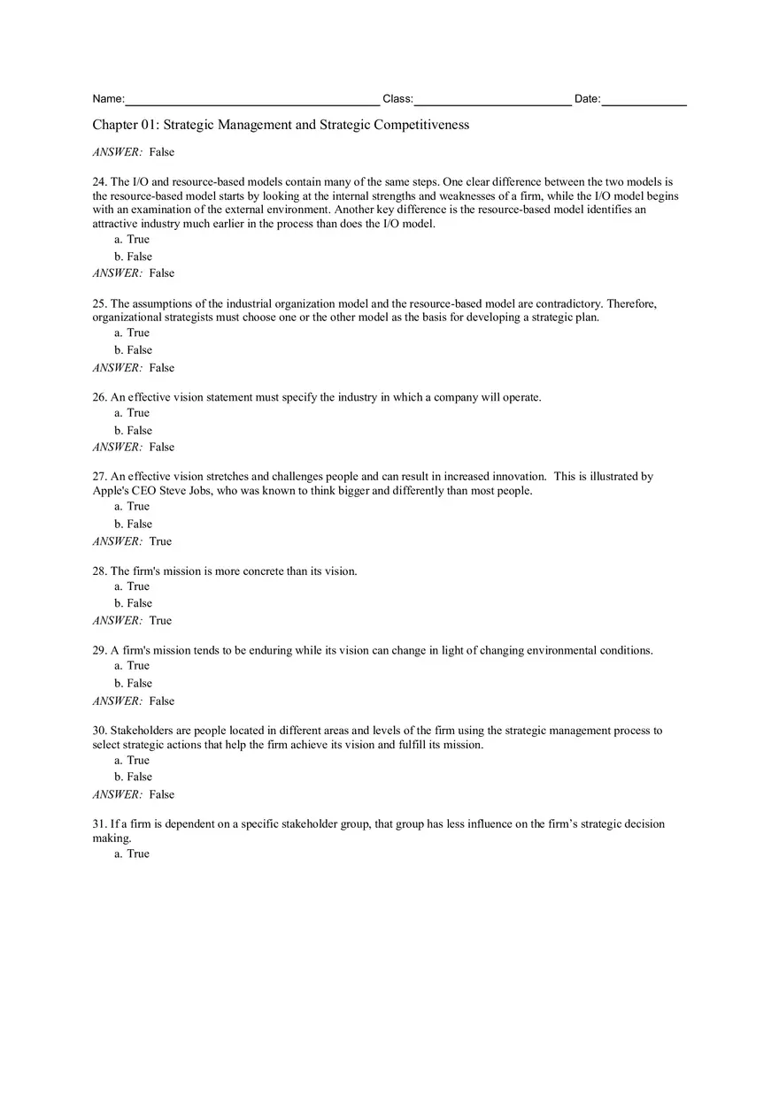 Chapter 01 Strategic Management and Strategic Competitiveness - Page 15
