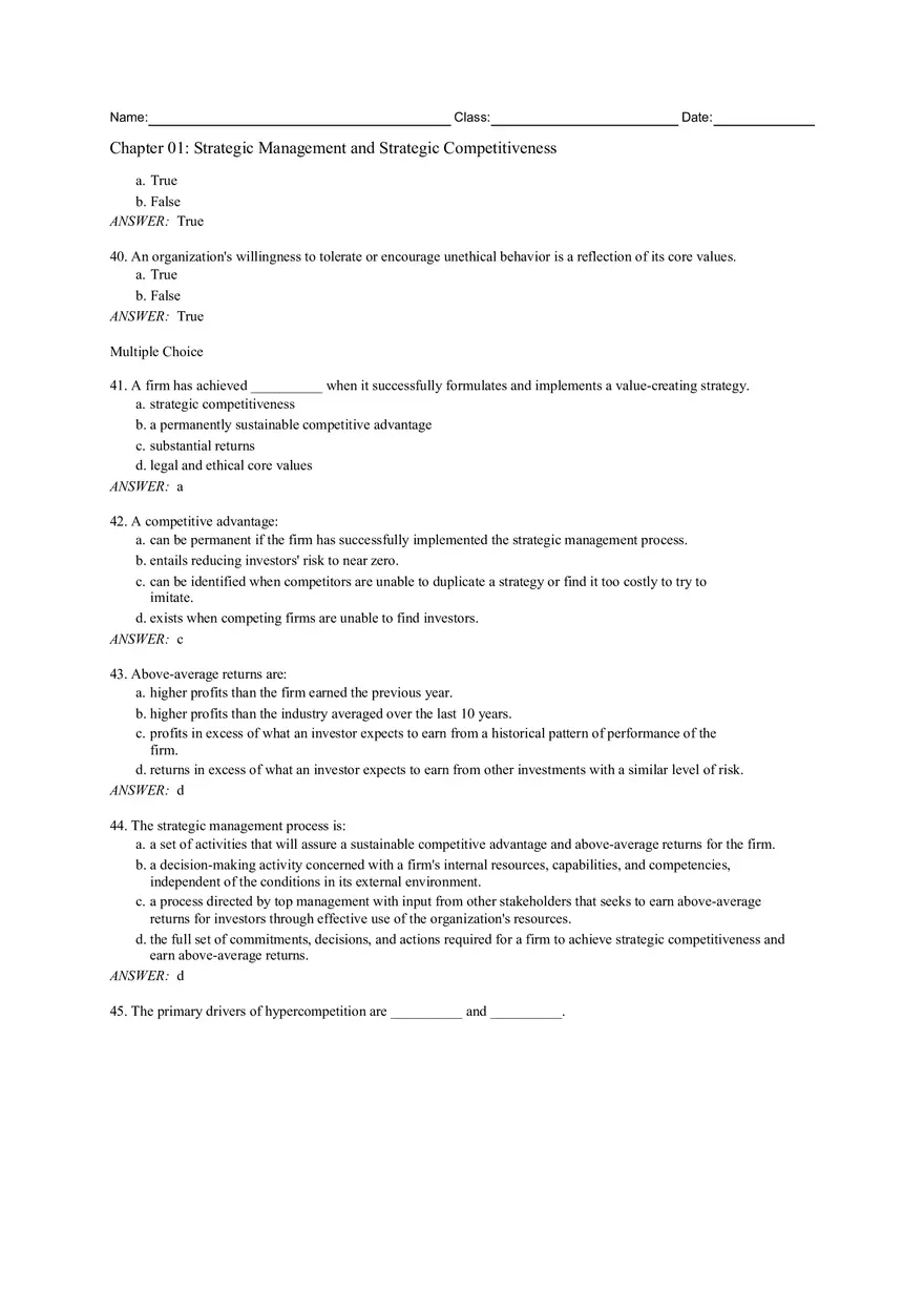 Chapter 01 Strategic Management and Strategic Competitiveness - Page 17