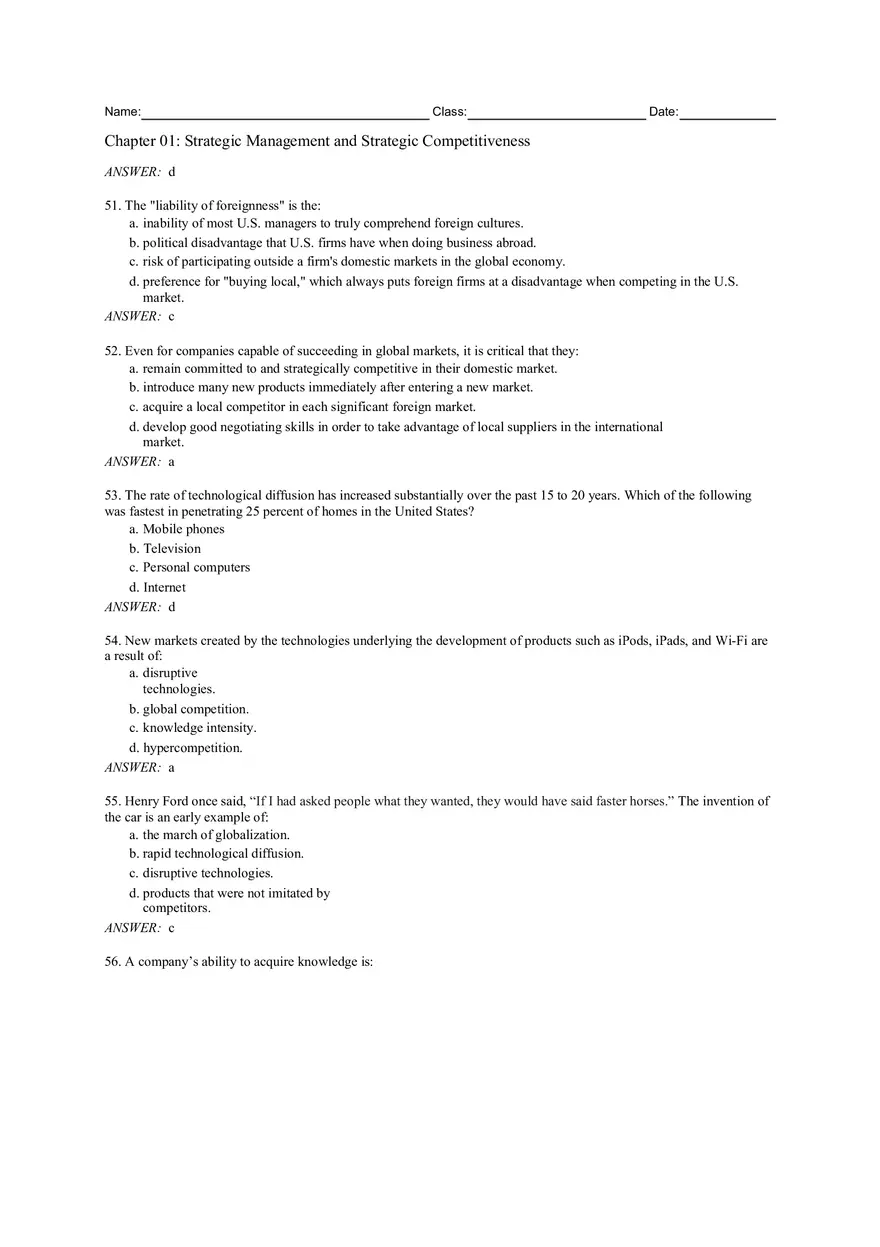 Chapter 01 Strategic Management and Strategic Competitiveness - Page 19