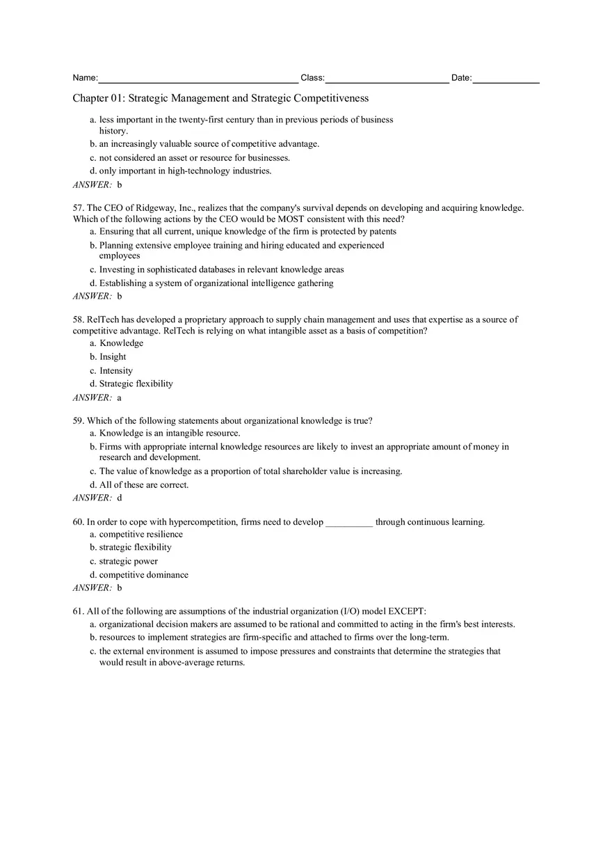 Chapter 01 Strategic Management and Strategic Competitiveness - Page 20