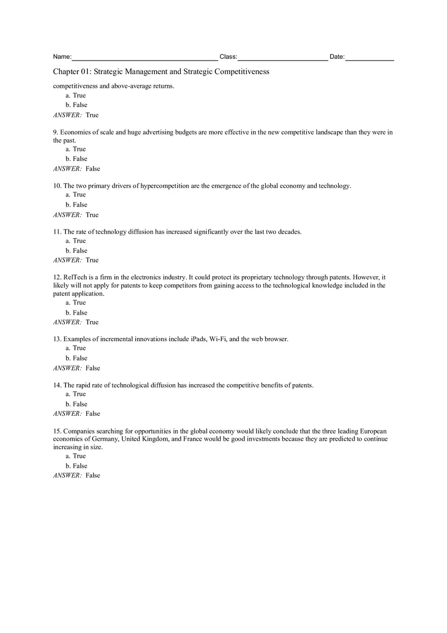 Chapter 01 Strategic Management and Strategic Competitiveness - Page 2