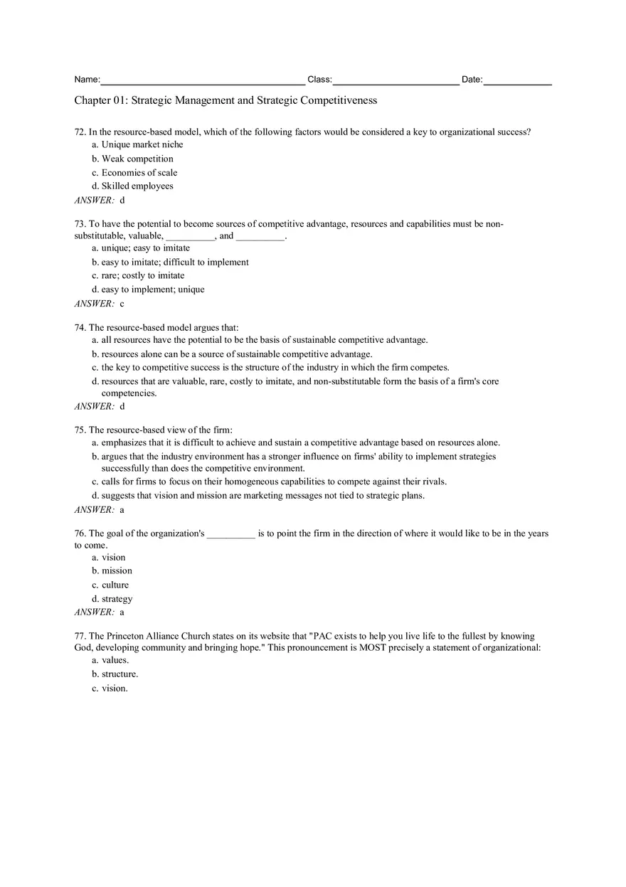 Chapter 01 Strategic Management and Strategic Competitiveness - Page 4