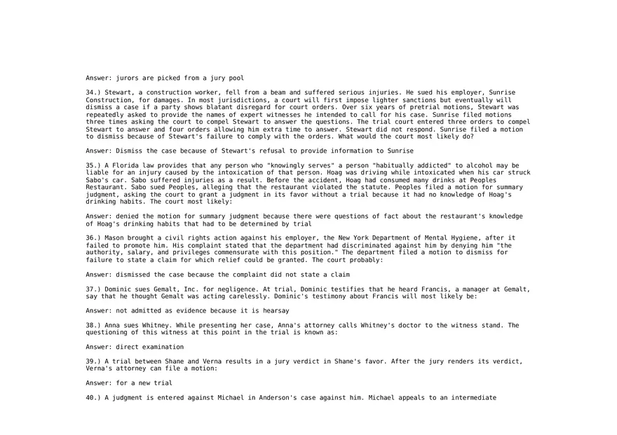 Legal Environment of Business 56 Answers - Page 8