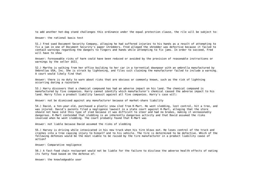 Legal Environment of Business 56 Answers - Page 3