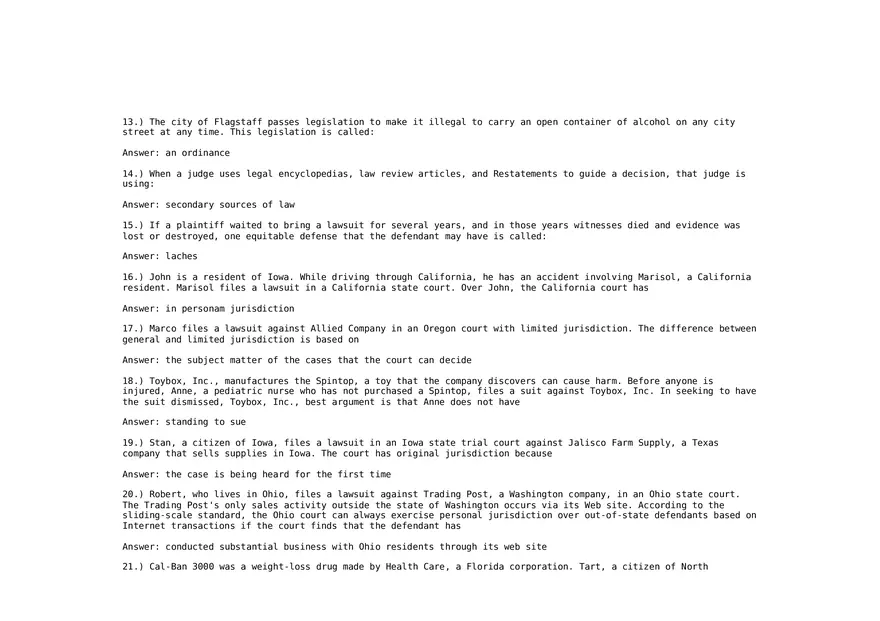 Legal Environment of Business 56 Answers - Page 4