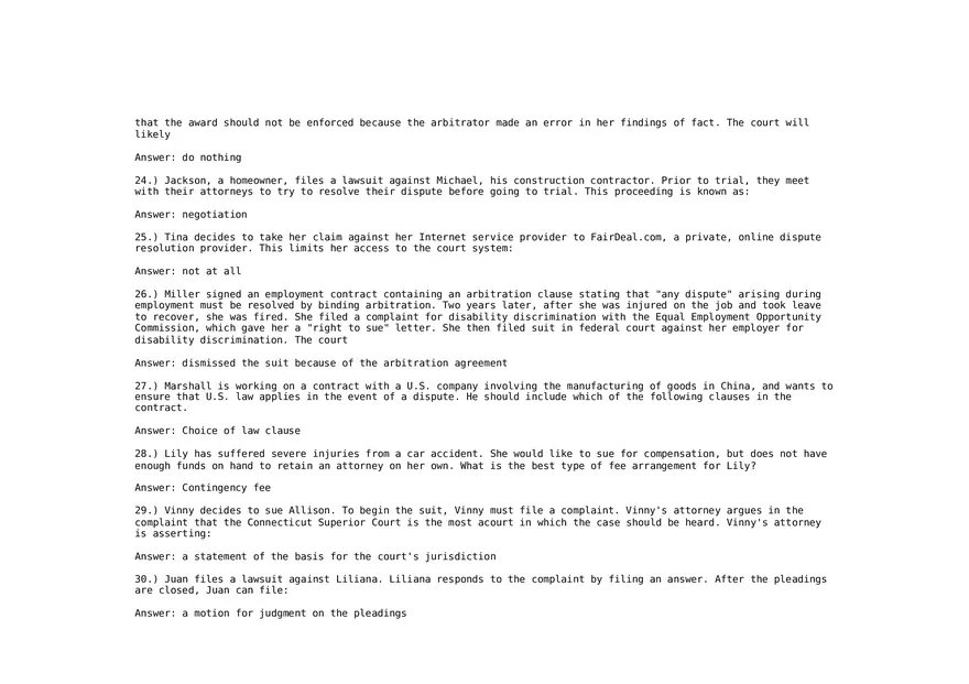 Legal Environment of Business 56 Answers - Page 6