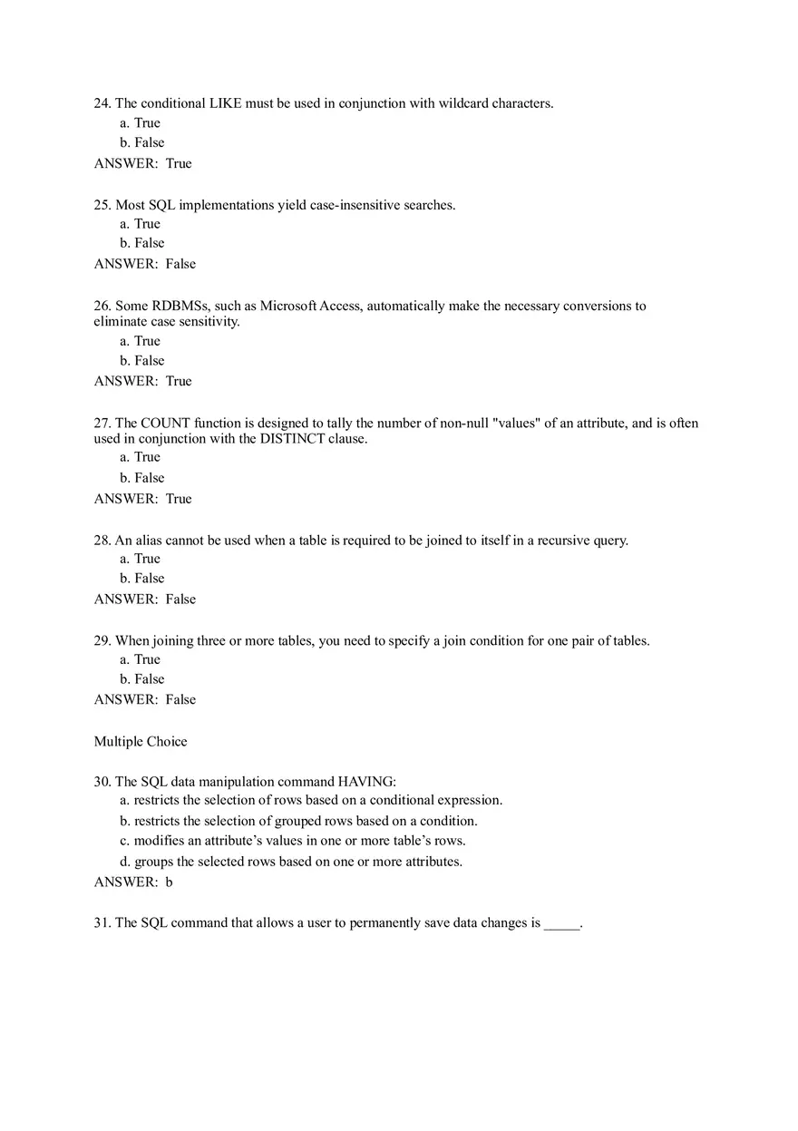 Quiz Question Bank Software Engineering Part 2 - Page 9