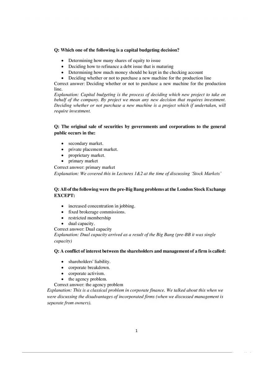 Practice MCQs - Explanations - Page 1