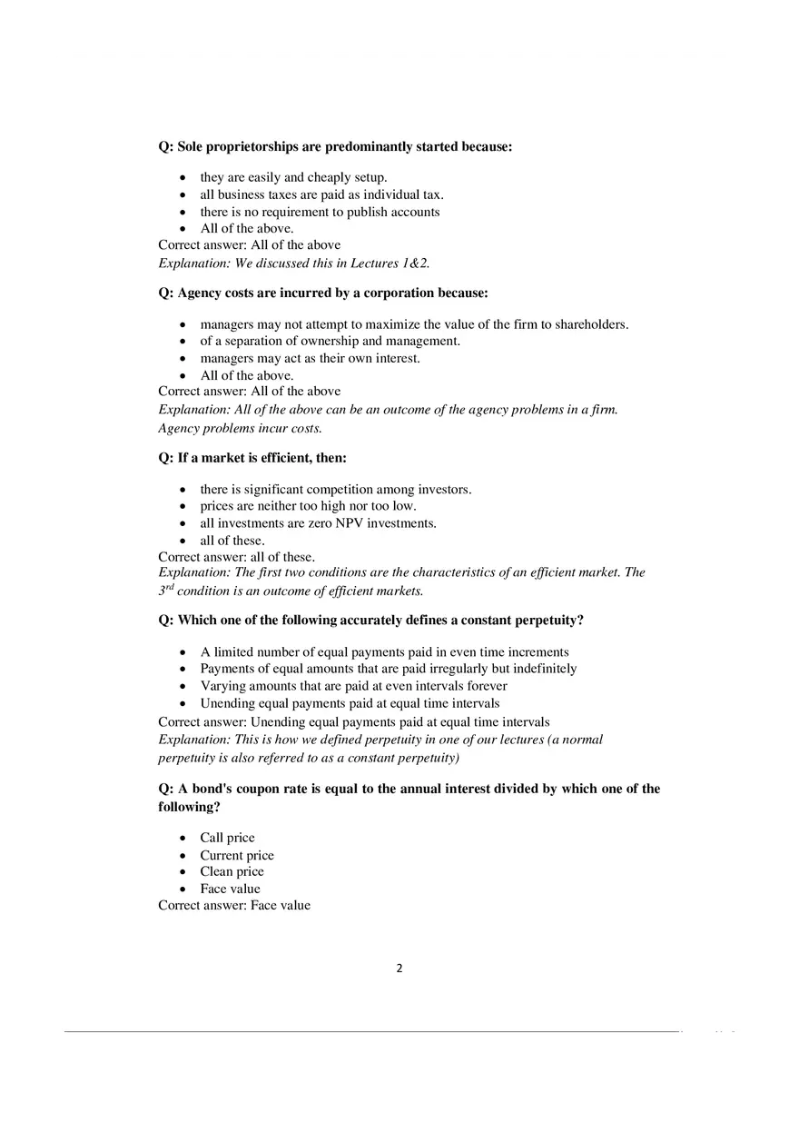 Practice MCQs - Explanations - Page 2