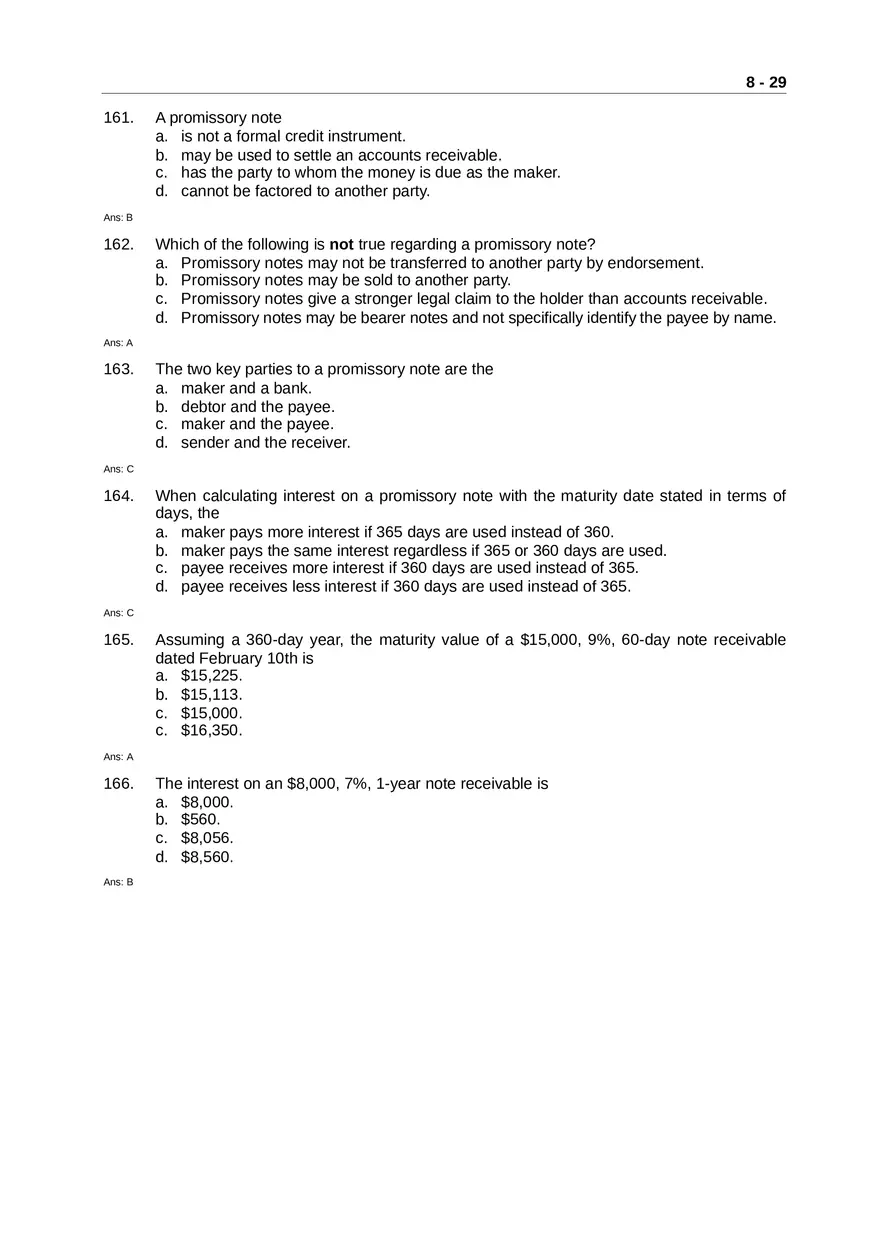 Accounting for Receivables Answer Key Part 3 - Page 8
