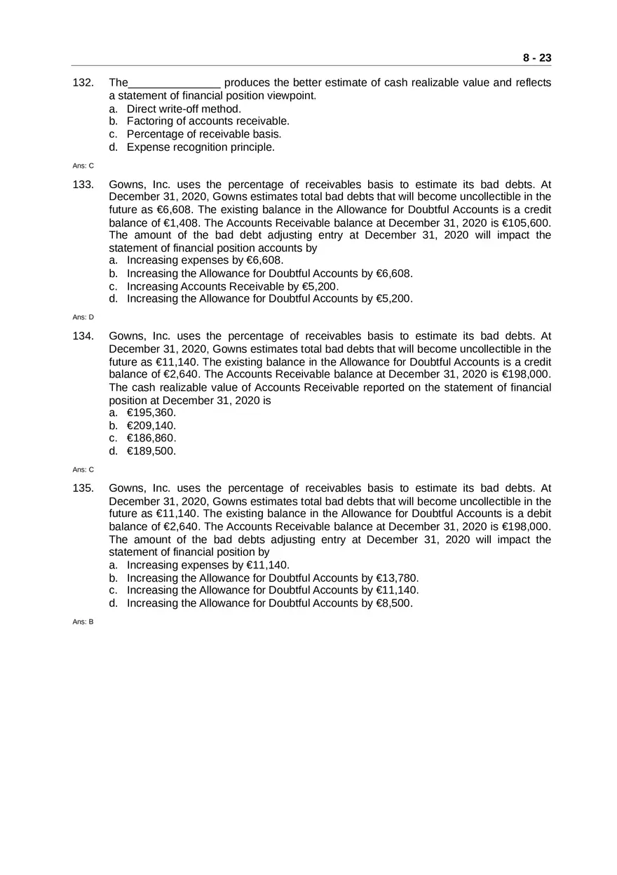 Accounting for Receivables Answer Key Part 3 - Page 2