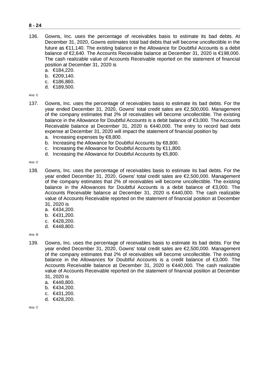 Accounting for Receivables Answer Key Part 3 - Page 3