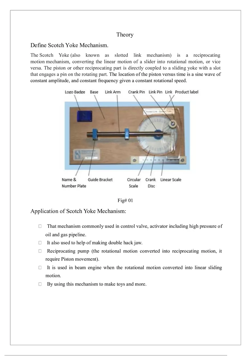 Scotch Yoke Mechanism - Page 1