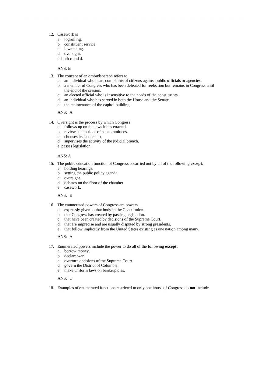 Chapter 10 The Congress - Political Science - Page 8