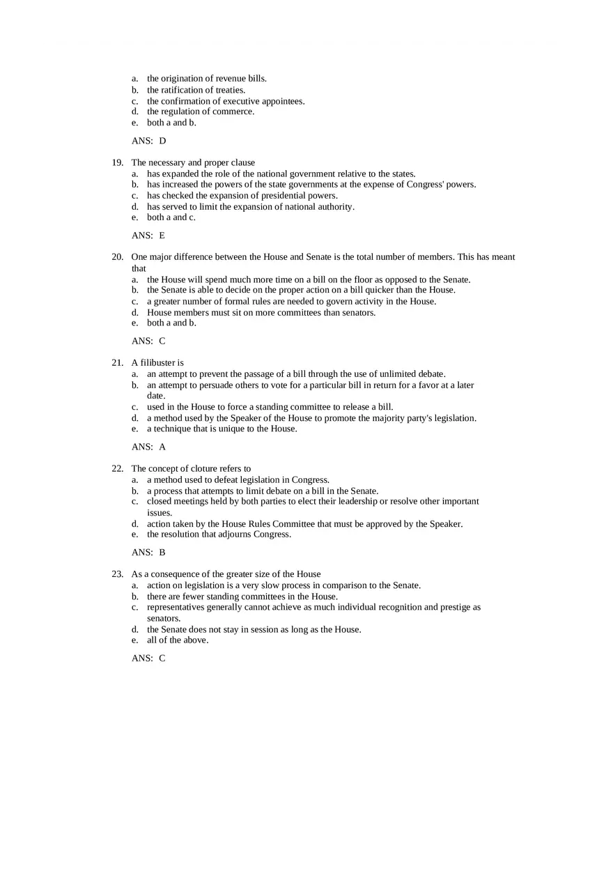 Chapter 10 The Congress - Political Science - Page 9