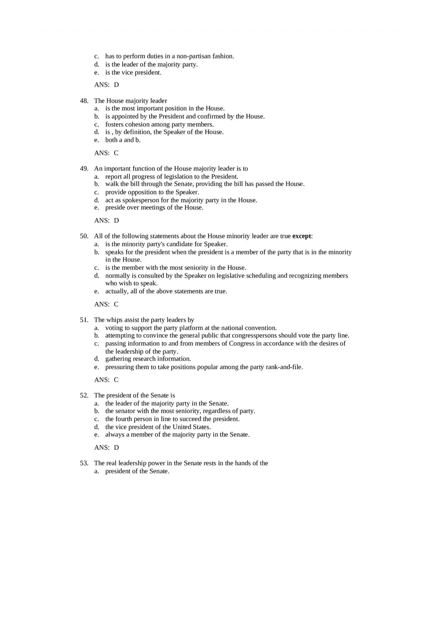Chapter 10 The Congress - Political Science - Page 14
