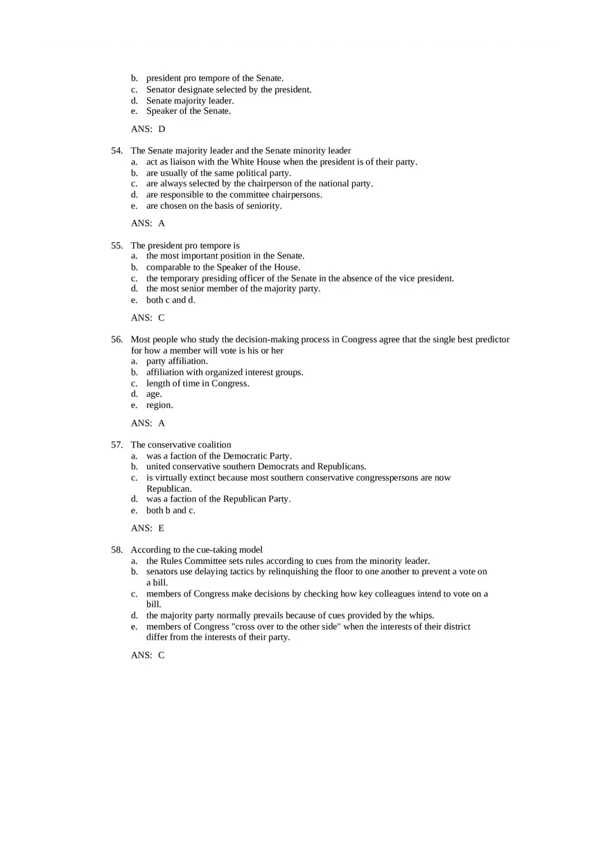 Chapter 10 The Congress - Political Science - Page 15