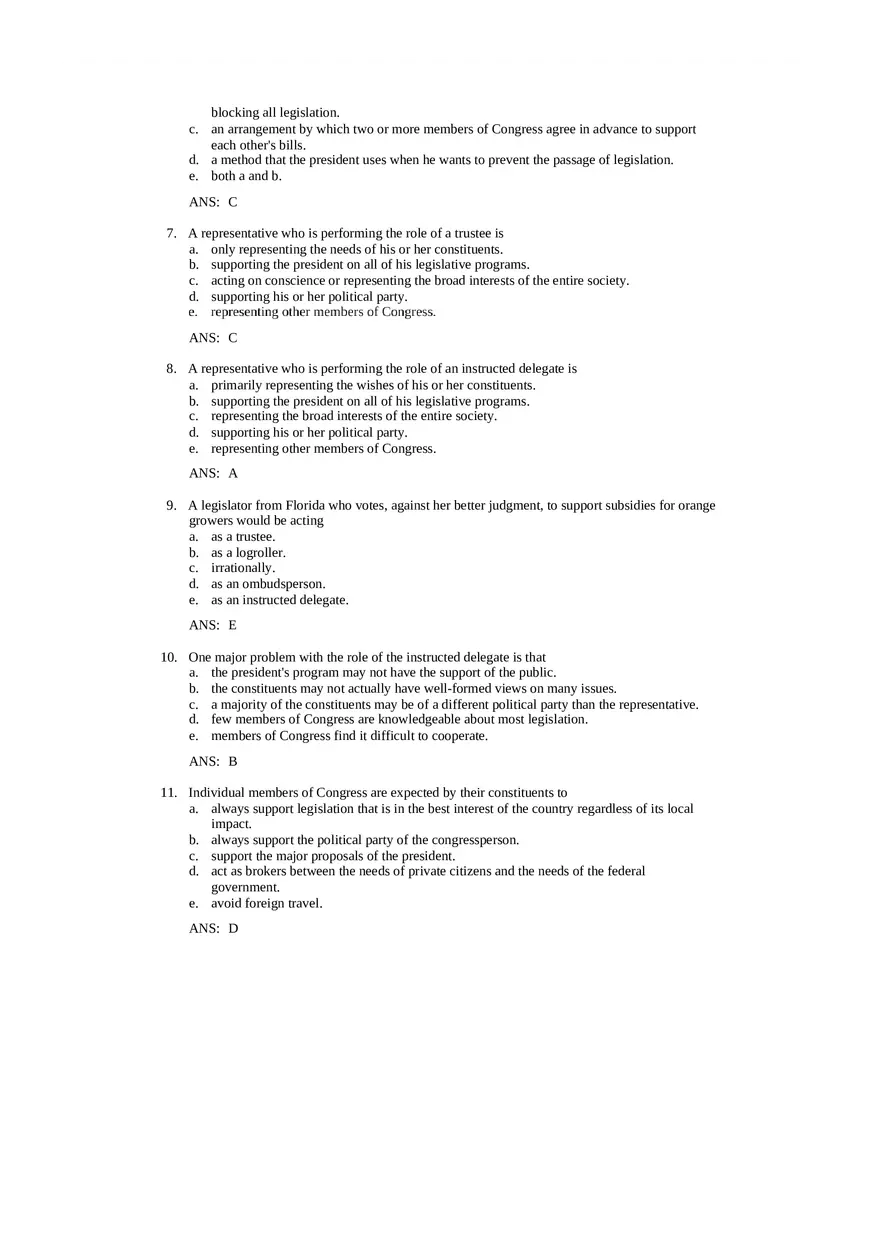 Chapter 10 The Congress - Political Science - Page 2