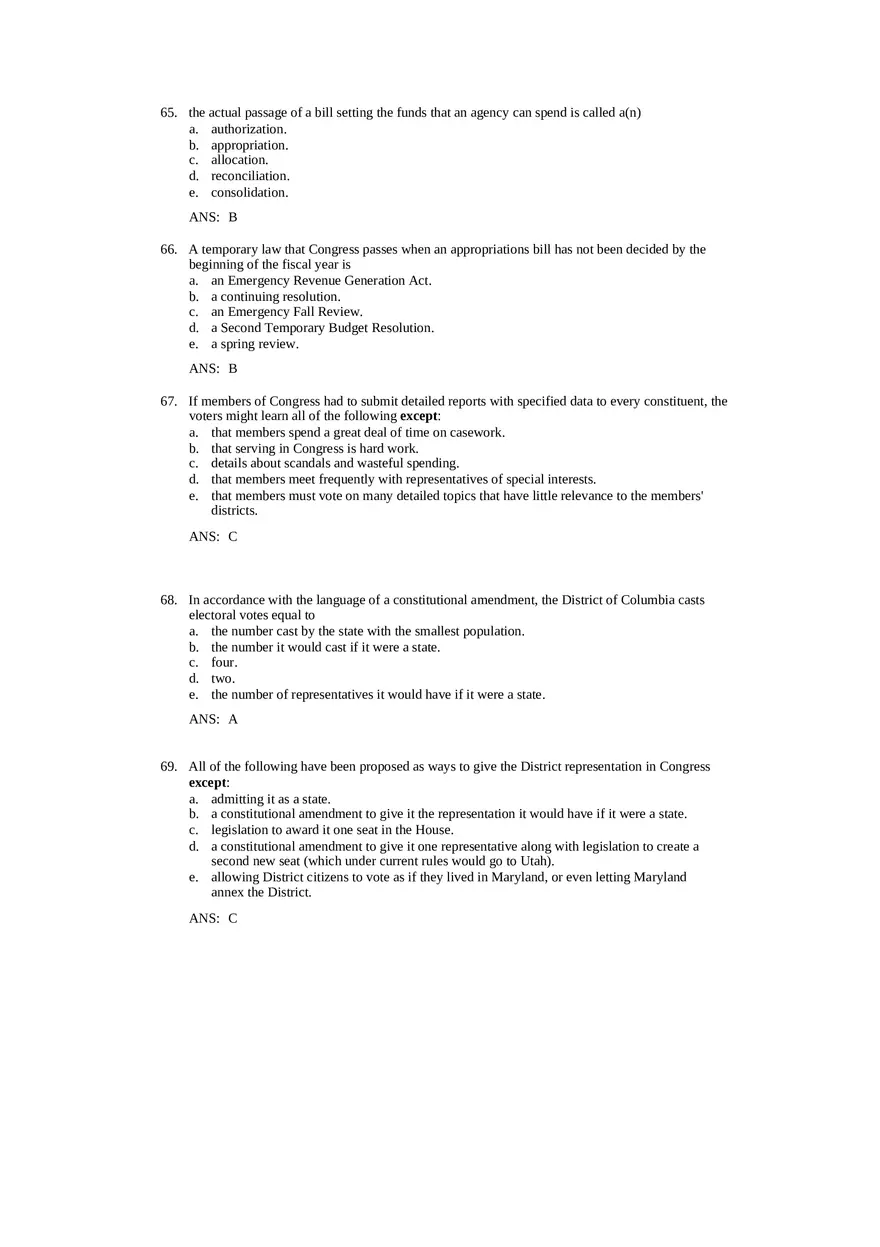 Chapter 10 The Congress - Political Science - Page 4