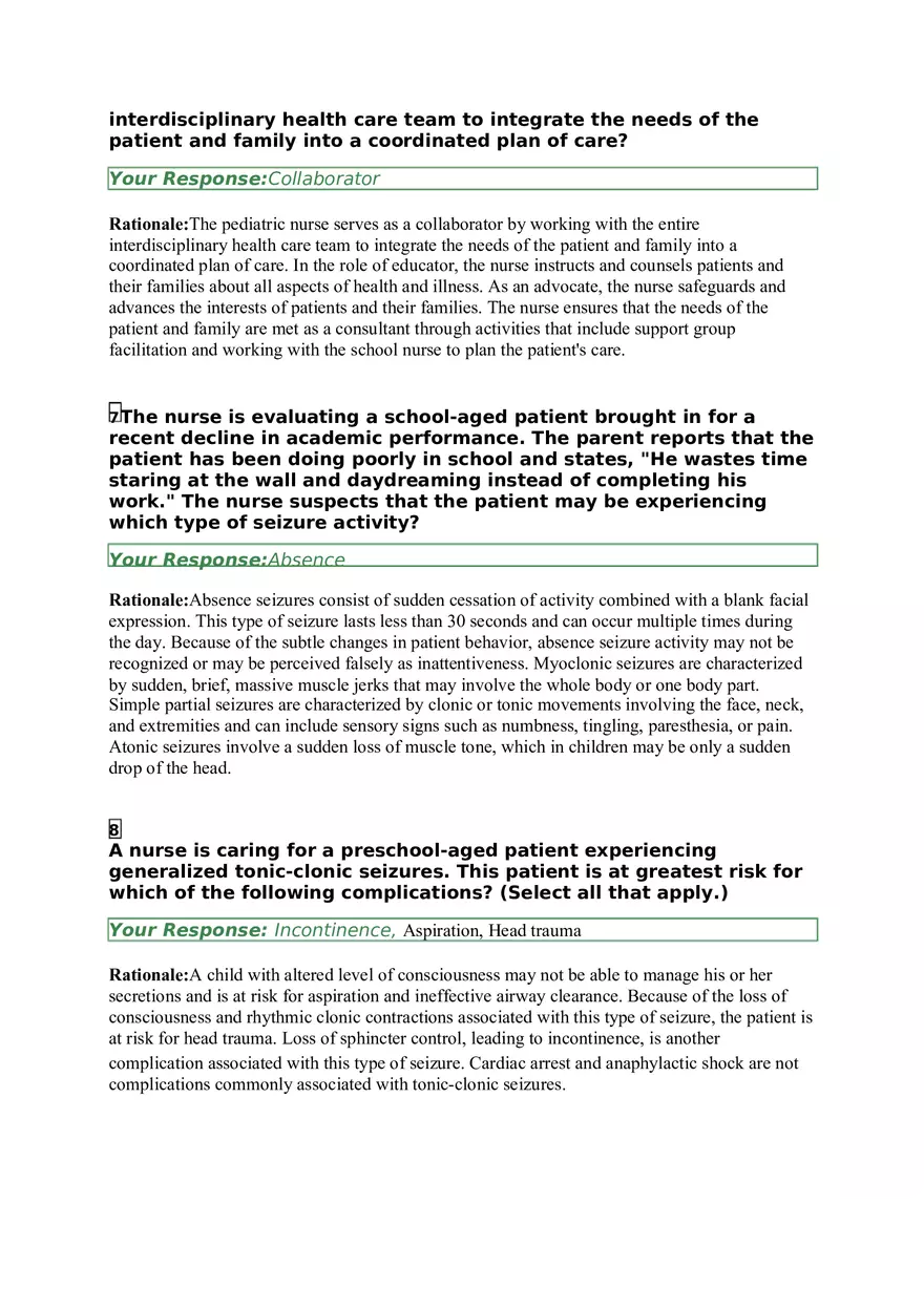 Jackson Webber VSIM Pre Quiz Answers and Rationales - Page 3