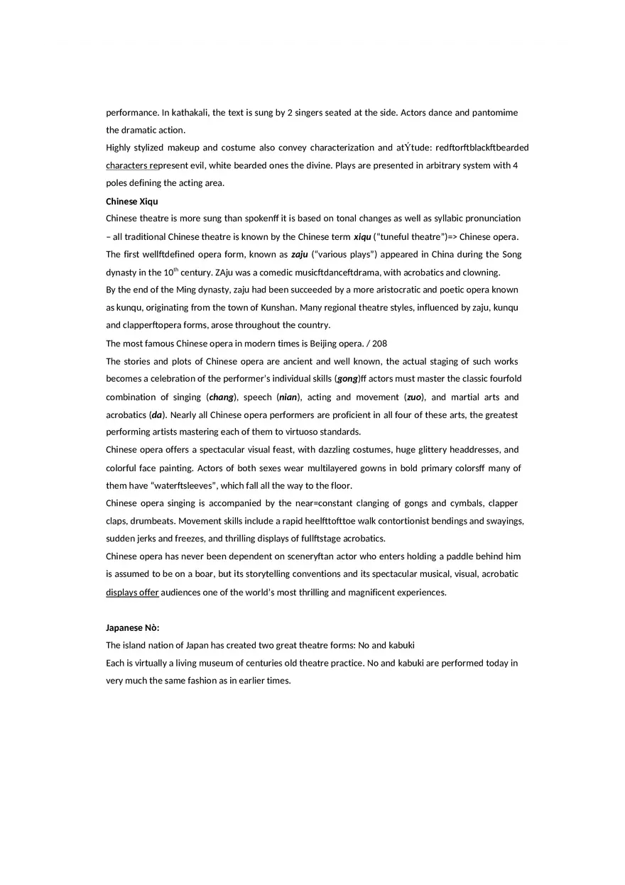 Theatre Traditions East and West - Lecture Notes - Page 7